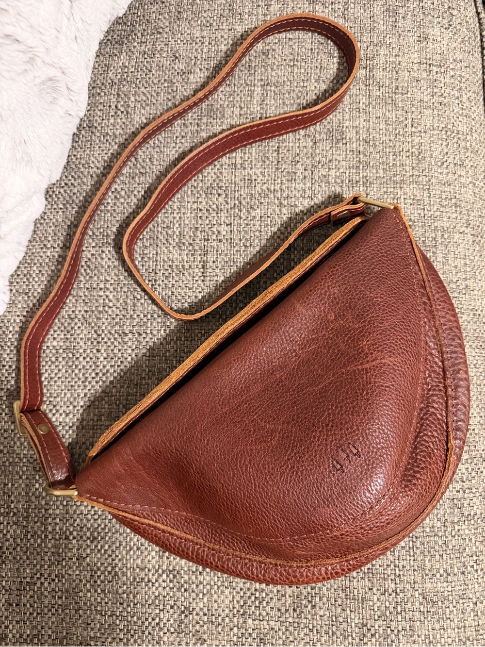 Portland Leather Chestnut Brown Leather Crossbody Bag